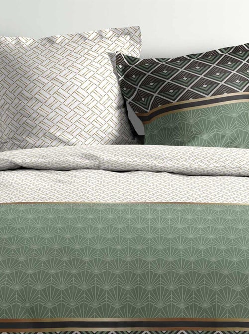Housse de couette  + taie(s) Belor coton Percale 78 fils - Kiabi