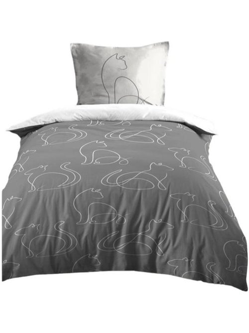 Housse de couette + taies Berlioz le chat - Kiabi