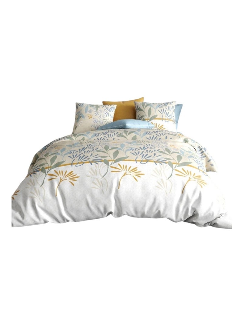 Housse de couette +  taies Collection Agily Beige - Kiabi