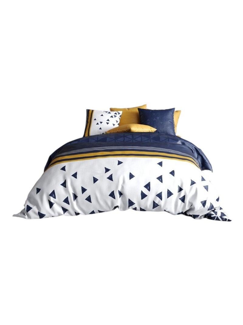 Housse de couette +  taies Collection Bandol Bleu - Kiabi