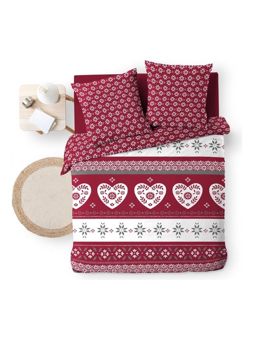 Housse de couette + taies Collection Coeur d'alpage - Kiabi