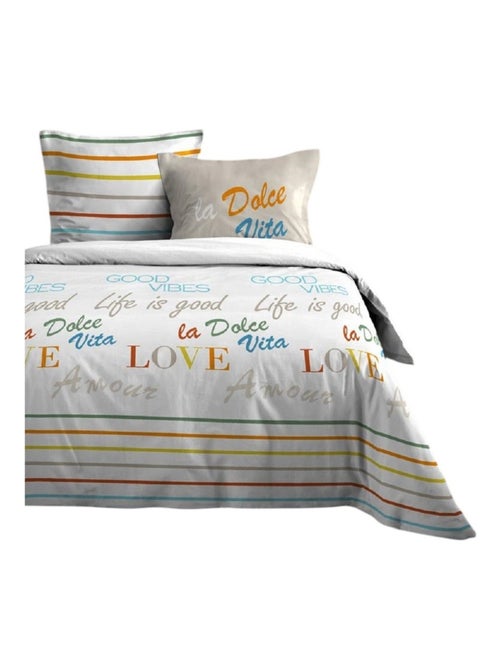 Housse de couette + taies Collection Dolce Vita - Kiabi