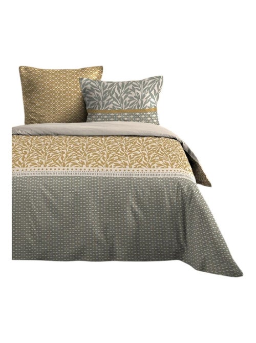 Housse de couette + taies Collection Doux feuillage - Kiabi