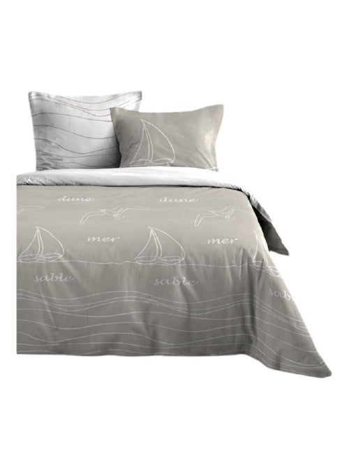 Housse de couette + taies Collection Mer et Terre - Kiabi