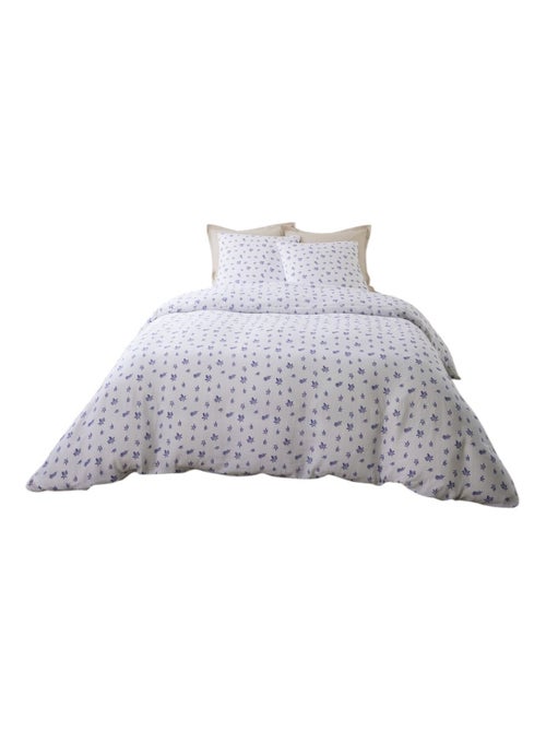 Housse de couette + taies gaze de coton 220 x 240 cm Loucas - Kiabi