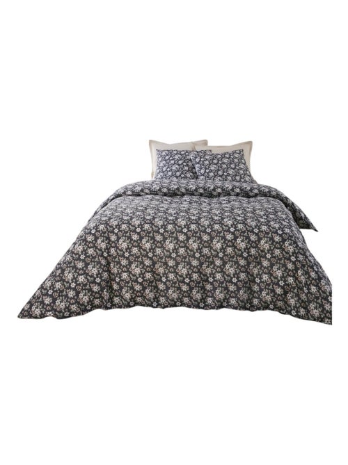 Housse de couette + taies gaze de coton 220 x 240 cm Sakura - Kiabi