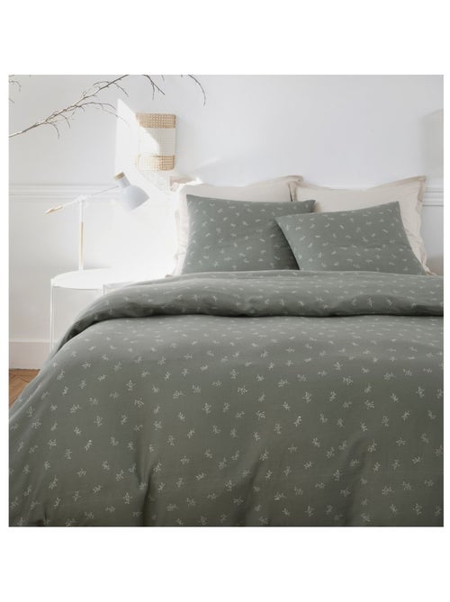 Housse de couette + taies gaze de coton Celestine - Kiabi