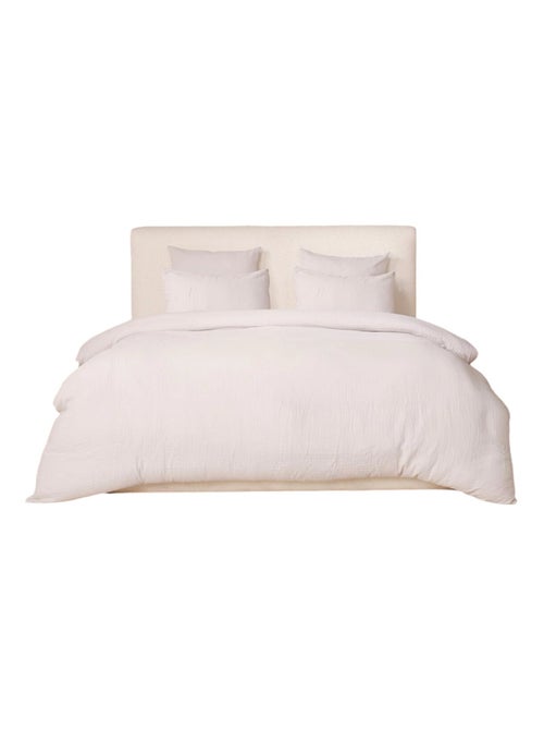 Housse de couette + taies gaze de coton lave Douce - Kiabi