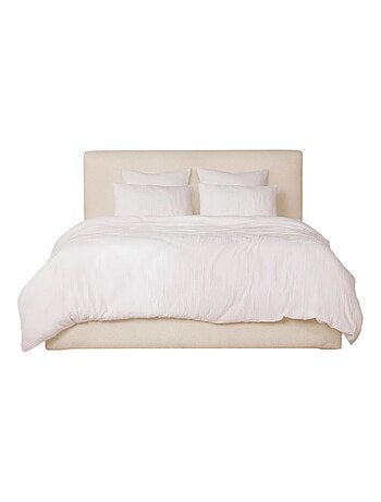 Housse de couette + taies gaze de coton lave Douceur