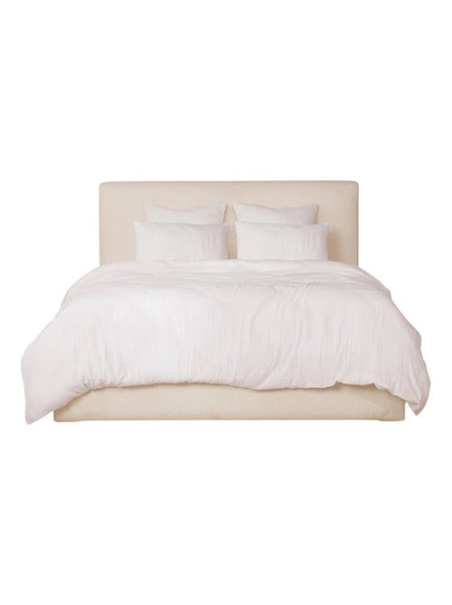 Housse de couette + taies gaze de coton lave Douceur - Kiabi