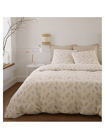 Housse de couette + taies gaze de coton Liveo