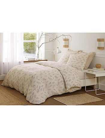 Housse de couette + taies gaze de coton Liveo