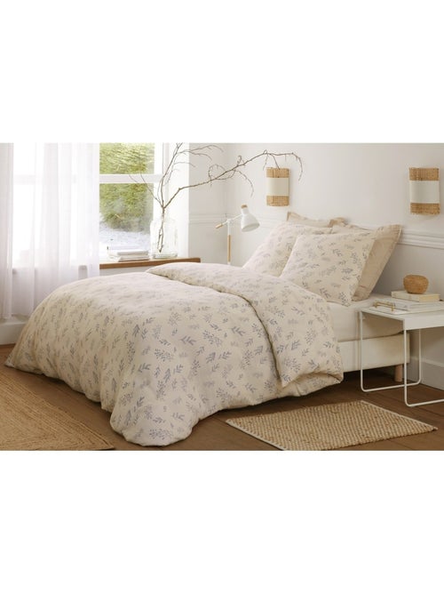 Housse de couette + taies gaze de coton Liveo - Kiabi