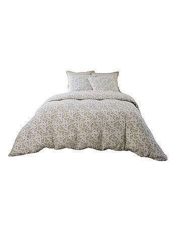 Housse de couette + taies gaze de coton Lucile