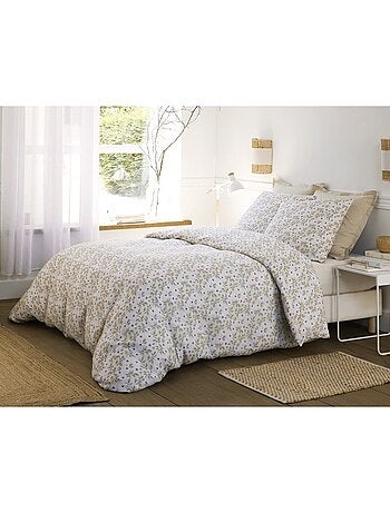 Housse de couette + taies gaze de coton Lucile