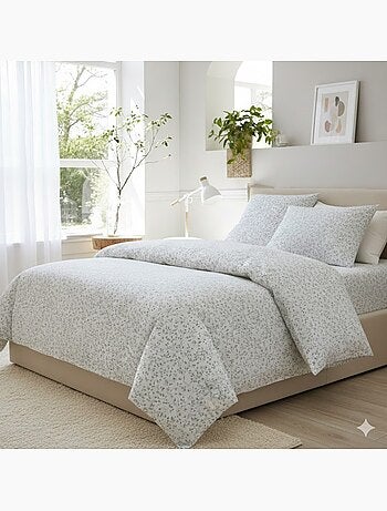 Housse de couette + taies gaze de coton Lucile