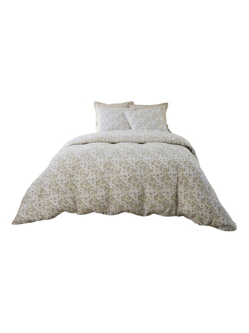 Housse de couette + taies gaze de coton Lucile - Kiabi