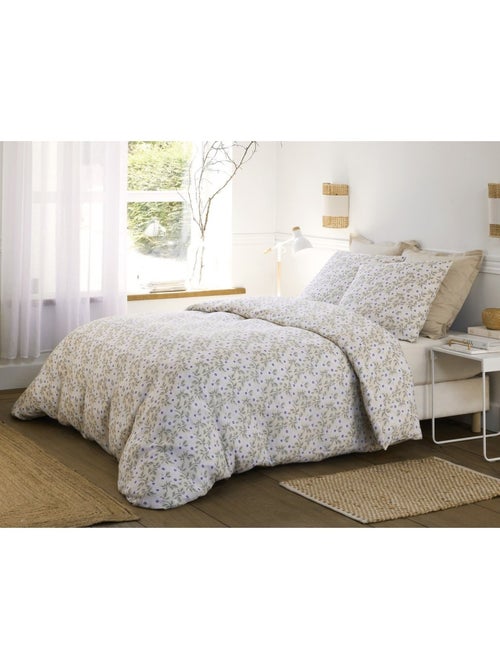 Housse de couette + taies gaze de coton Lucile - Kiabi