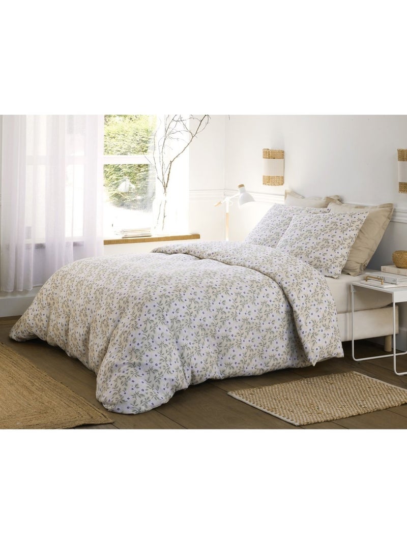 Housse de couette + taies gaze de coton Lucile Jaune - Kiabi