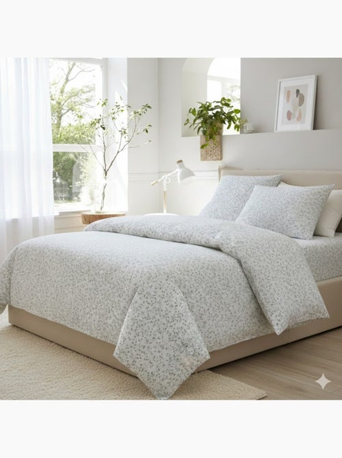 Housse de couette + taies gaze de coton Lucile - Kiabi