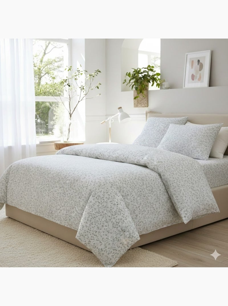 Housse de couette + taies gaze de coton Lucile Jaune - Kiabi