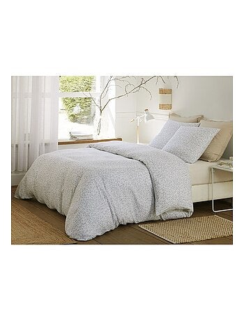 Housse de couette + taies gaze de coton Murmure