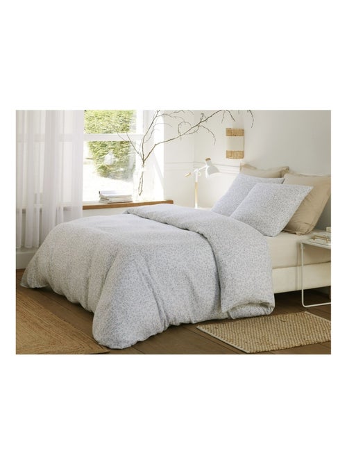 Housse de couette + taies gaze de coton Murmure - Kiabi