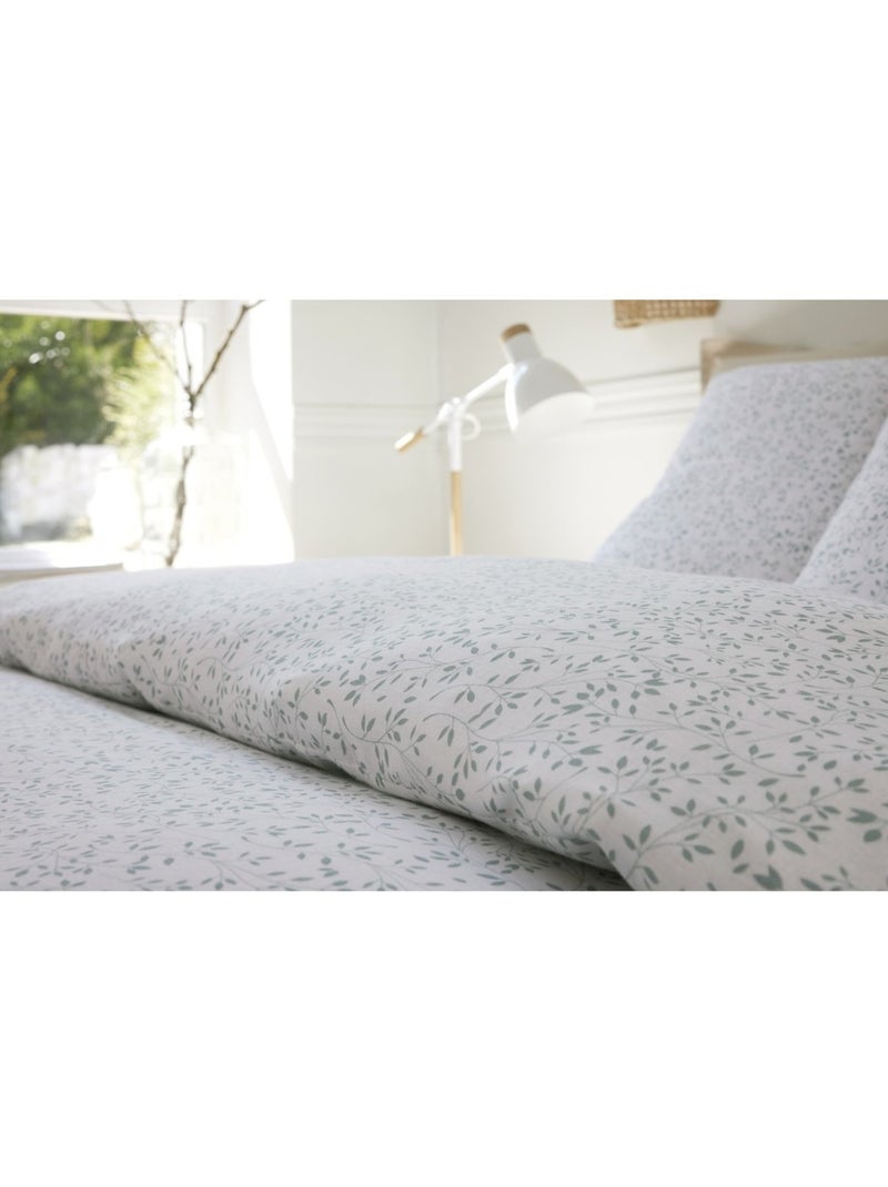 Housse de couette + taies gaze de coton Murmure Blanc - Kiabi
