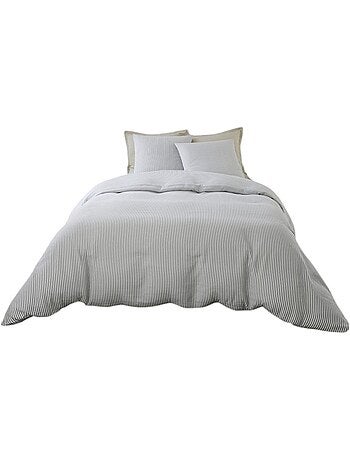 Housse de couette + taies gaze de coton Soleis