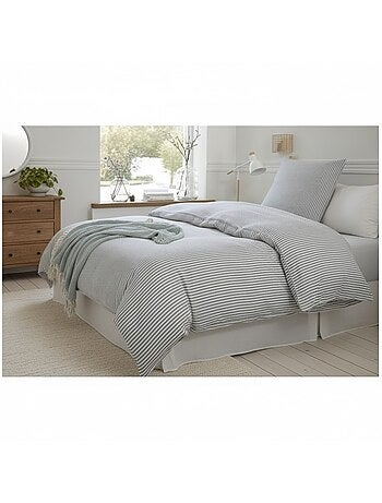 Housse de couette + taies gaze de coton Soleis