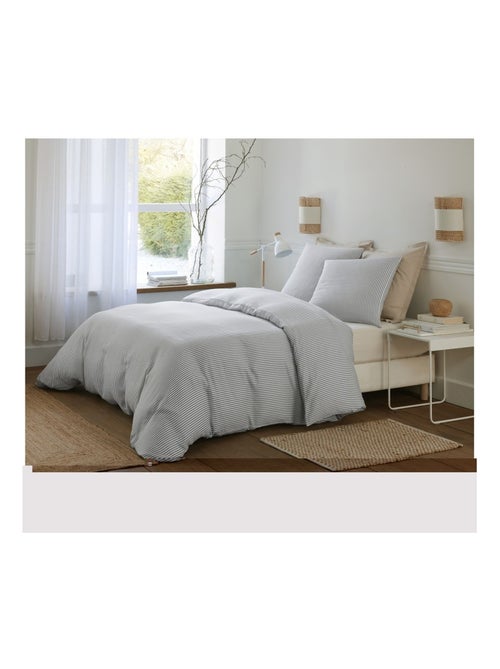 Housse de couette + taies gaze de coton Soleis - Kiabi