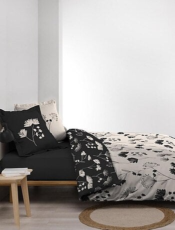 Housse de couette + taie(s) IRIS coton percale 78 fils