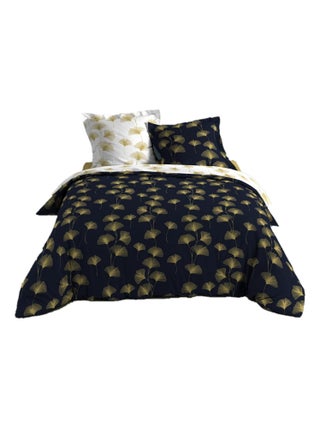 Housse de couette + taies metallise Bloomy
