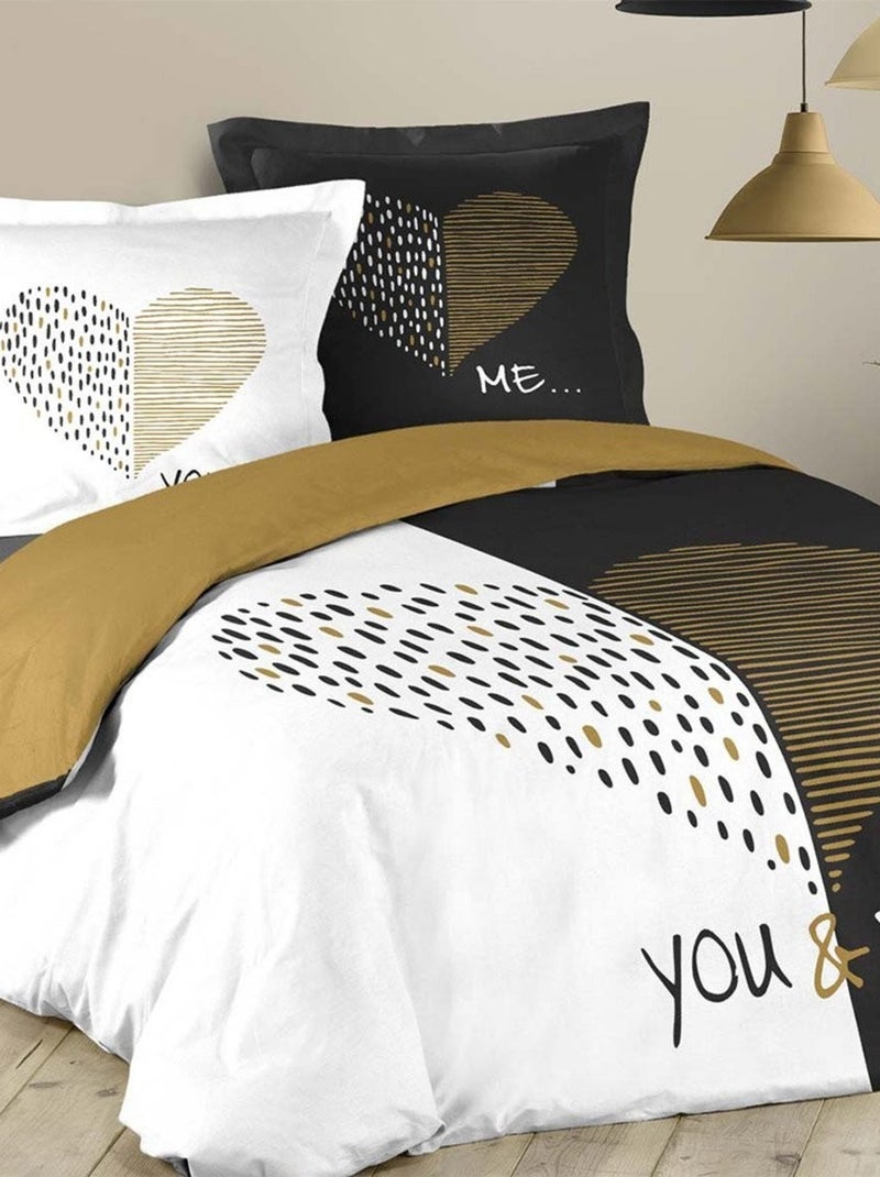Housse de couette  + taie(s) Miu coton Blanc - Kiabi