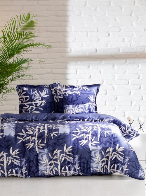 Housse de couette + taie(s) oreiller "Bamboo" 100% coton imprimé. - Kiabi