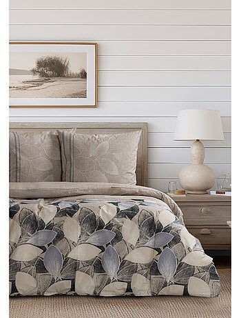 Housse de couette + taie(s) oreiller "Bernanda" 100% coton imprimé.