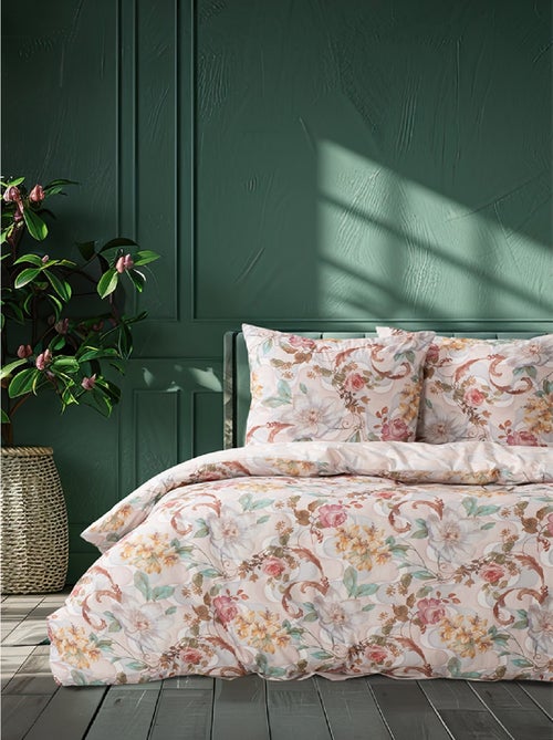 Housse de couette + taie(s) oreiller "Isabella" 100% coton imprimé. - Kiabi