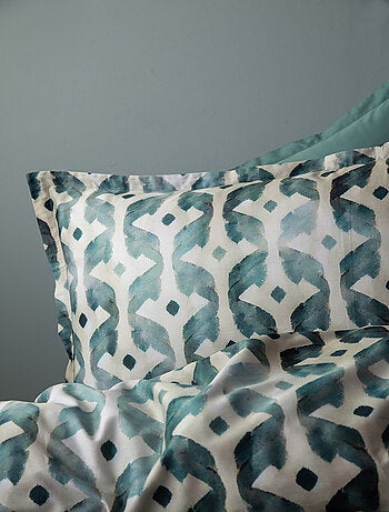 Housse de couette + taies oreiller satin de coton "Batique