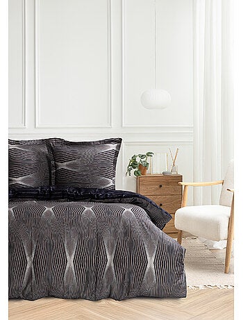 Housse de couette + taie(s) oreiller satin de coton "Bistro