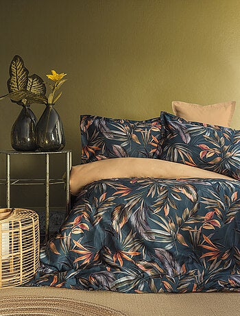 Housse de couette + taies oreiller satin de coton "Calitta