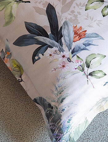 Housse de couette + taies oreiller satin de coton "Claude