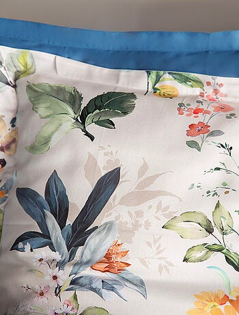 Housse de couette + taies oreiller satin de coton "Claude