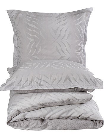 Housse de couette + taie(s) oreiller satin de coton "Duff