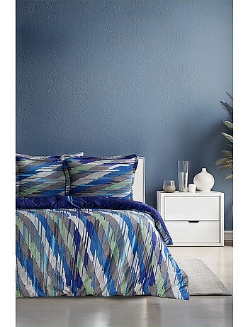 Housse de couette + taie(s) oreiller satin de coton "Neron