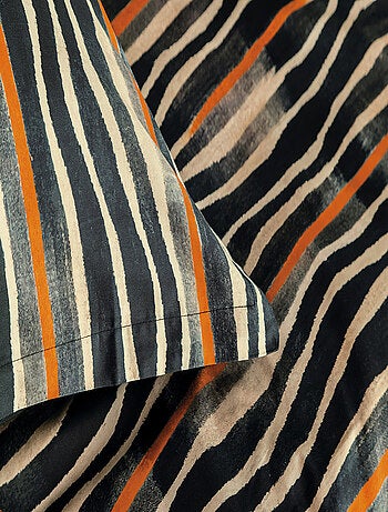 Housse de couette + taies oreiller satin de coton "Zephra