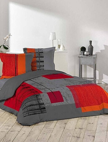 Housse de couette + taie(s) Quadro coton