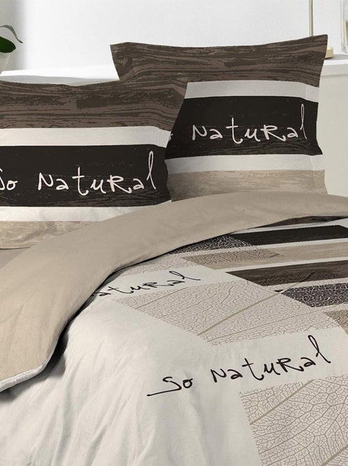 Housse de couette + taie(s) So natural coton - Kiabi Housse de couette + taie(s) So natural coton - Kiabi