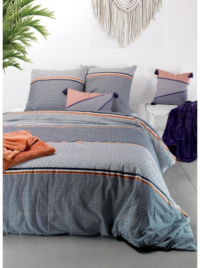 Housse de couette  Tilak + taie(s) coton 57 fils Blanc - Kiabi