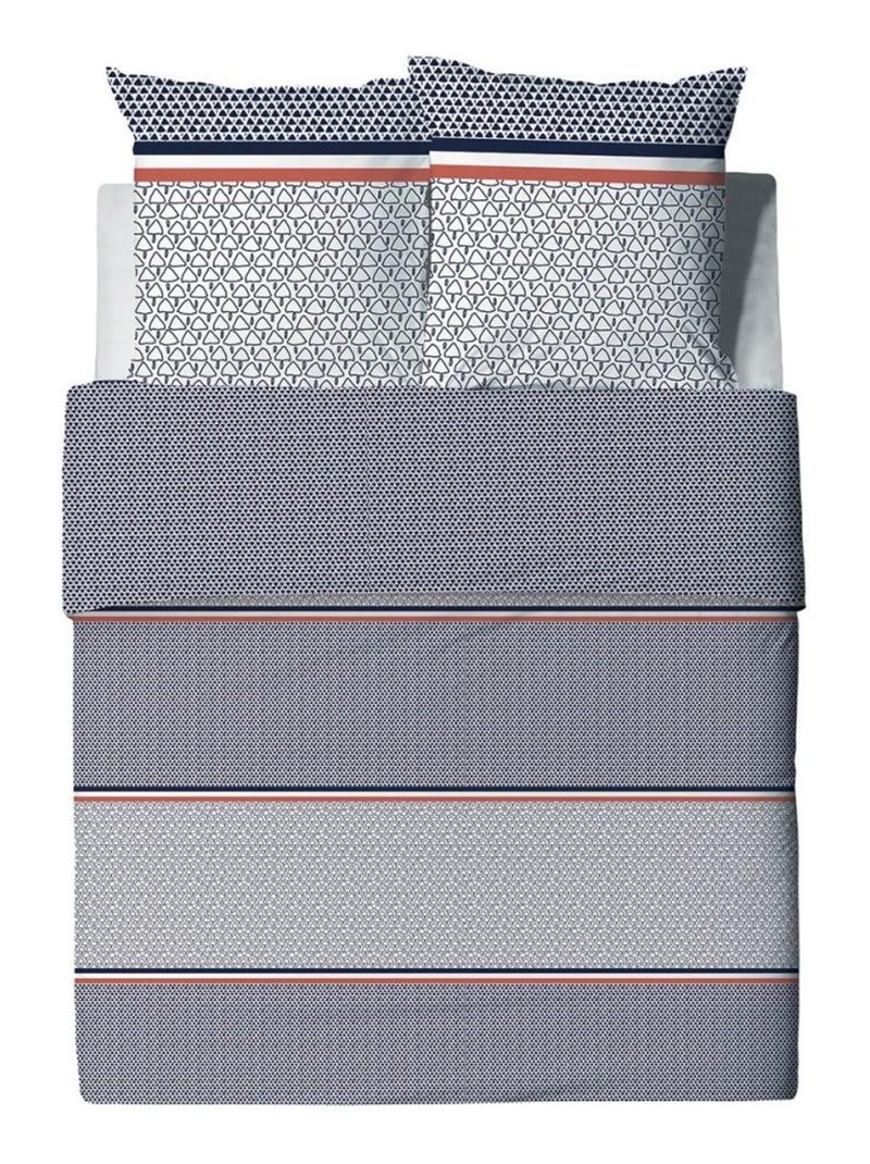 Housse de couette  Tilak + taie(s) coton 57 fils Blanc - Kiabi