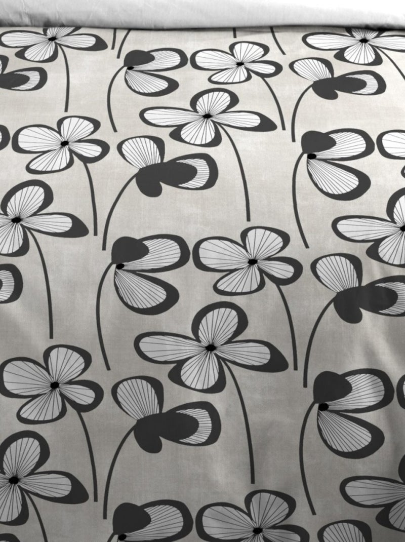 Housse de couette TILDA + 2 taies coton 57 fils Gris - Kiabi